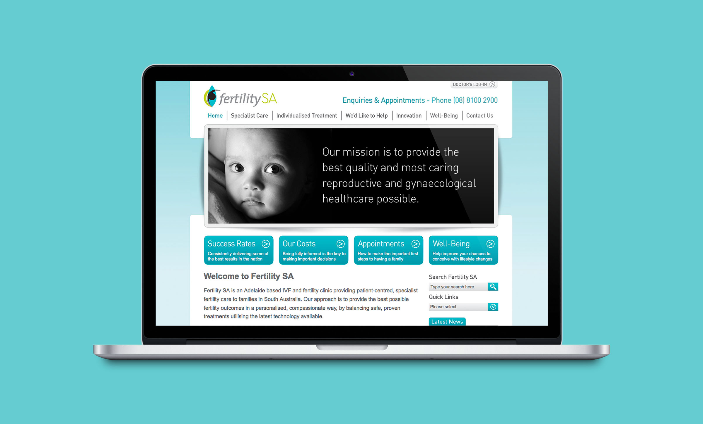 NRG Digital Fertility SA Website Redevelopment