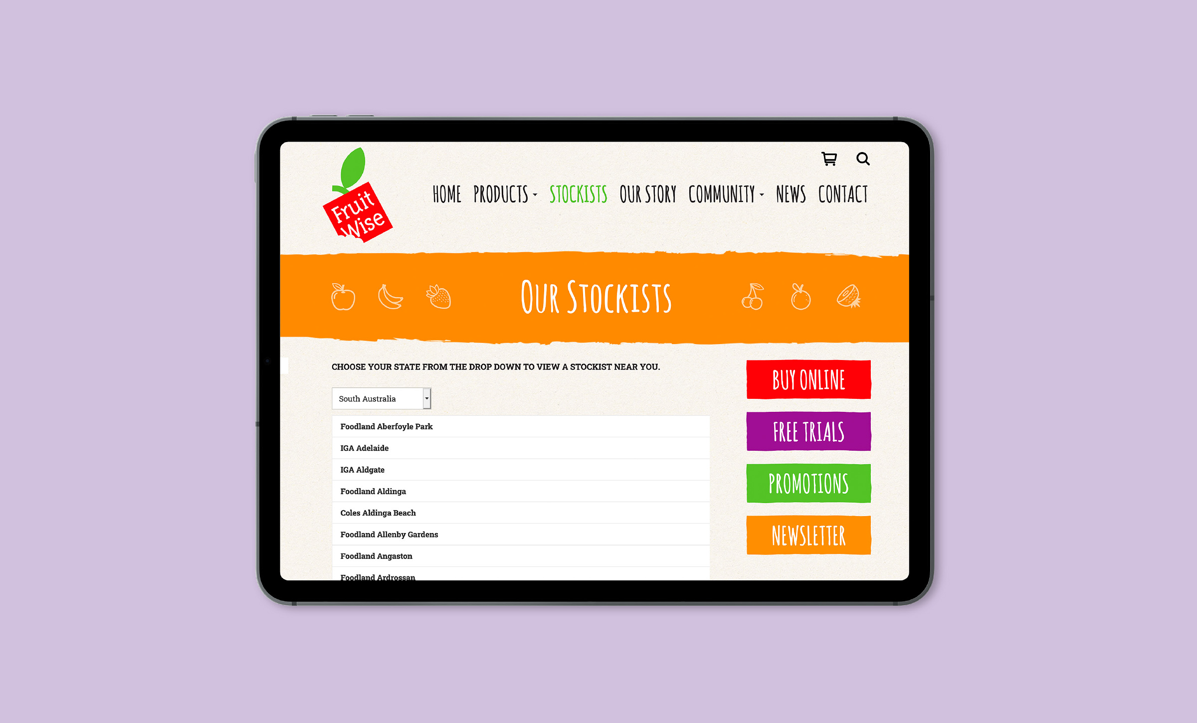 Fruit Wise Website Redevelopment NRG Digital Fruit Wise Website Redevelopment