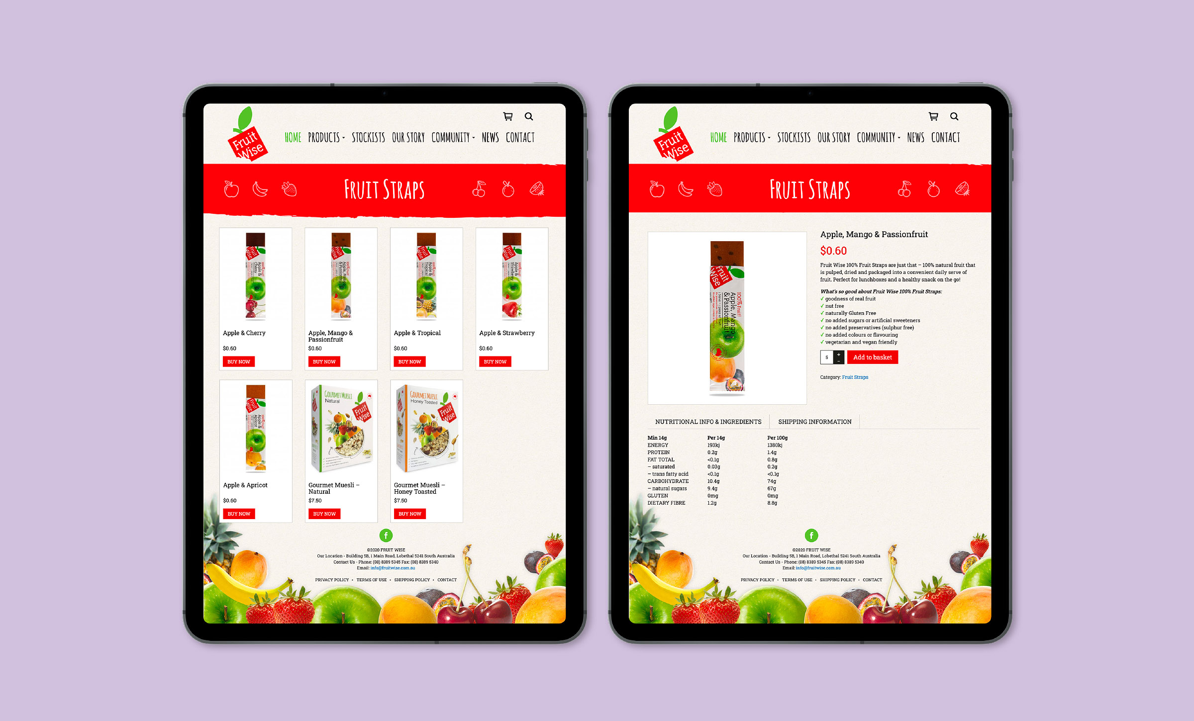 NRG Digital Fruit Wise Website Redevelopment